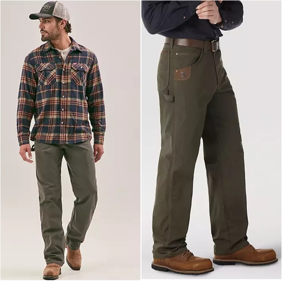 NWT Wrangler Riggs Workwear Carpenter Pants 46x30 Ripstop Cotton Relaxed Fit